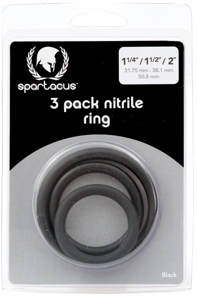 Set di anelli Spartacus cockring in nitrile - senza lattice (3 pezzi)