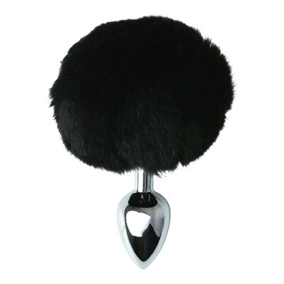 Sportsheets Sincerely | Plug anal avec pompon de lapin | Noir