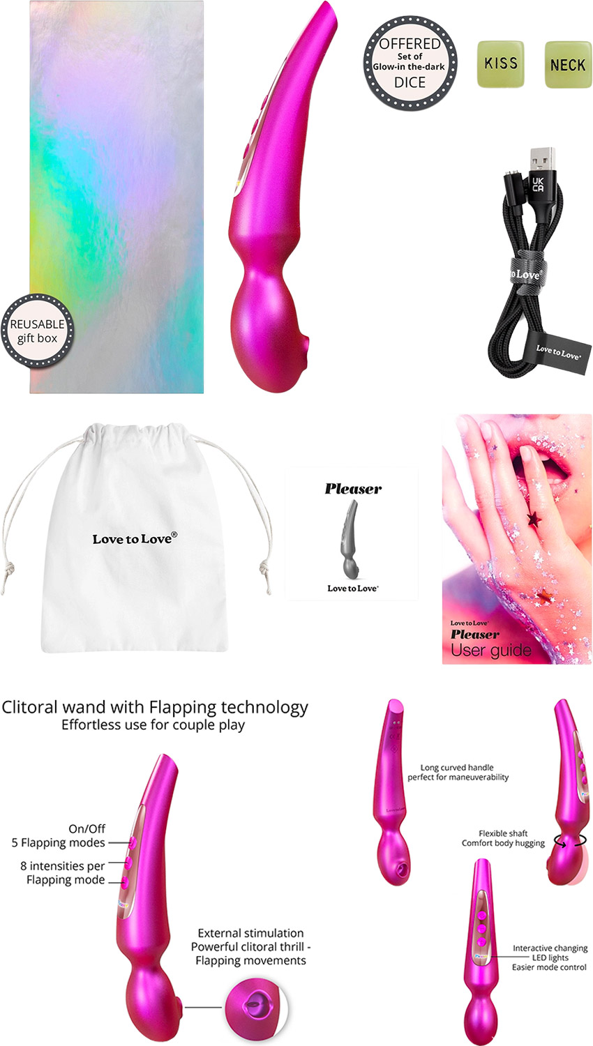 Stimulateur clitoridien Love to Love Pleaser - Iridescent Berry