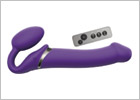 Double sextoy vibrant strap-on-me Vibrating Bendable - Violet (L)