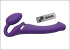 Double sextoy vibrant strap-on-me Vibrating Bendable - Violet (M)