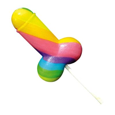 Rainbow Cock Pops | Sucette multicolore géante en forme de pénis