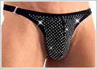 Svenjoyment String pour homme Glitzer - Noir (XL)