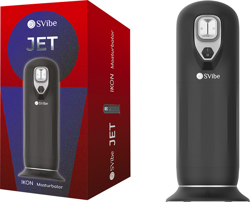SVibe Ikon Jet | Automatischer Masturbator mit Heizfunktion | Schwarz