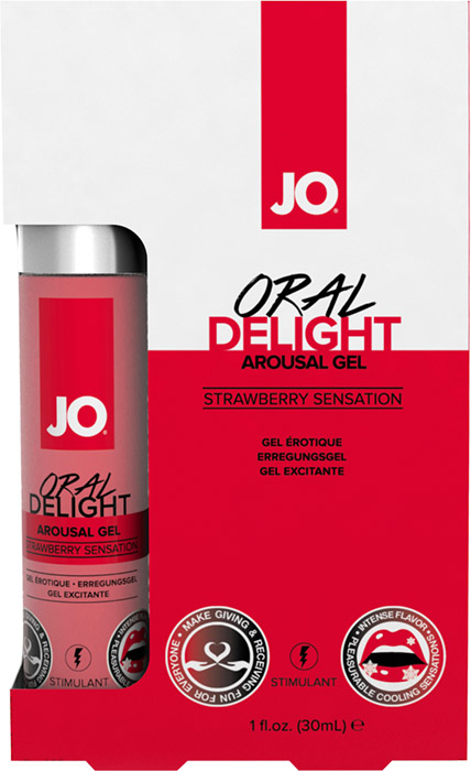 System JO Oral Delight stimulating gel for oral sex - Strawberry