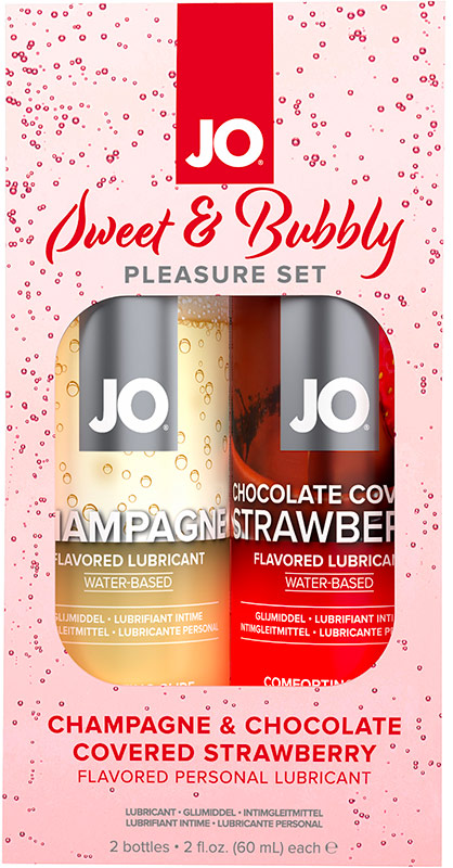 Pack de lubrifiants System JO Sweet & Bubbly - 60 ml (à base d'eau)