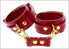 Attaches pour poignets en similicuir rouge Taboom Bondage in Luxury