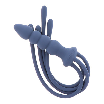Taboom Silicone Supreme | Plug anal et fouet à lanières en silicone