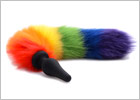 Tailz silicone butt plug with multi-coloured tail