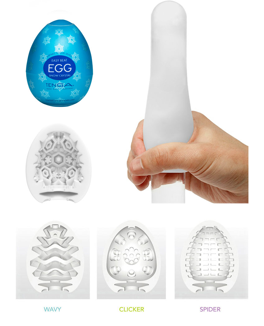 Tenga Egg Snow Crystal Cool Edition | Masturbator | Penis stimulation sleeve