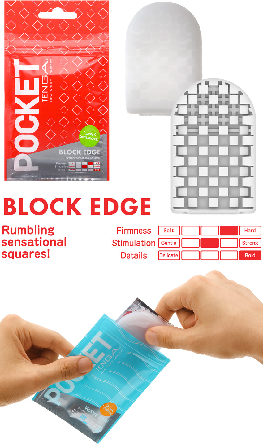 Tenga Pocket Masturbator - Block Edge