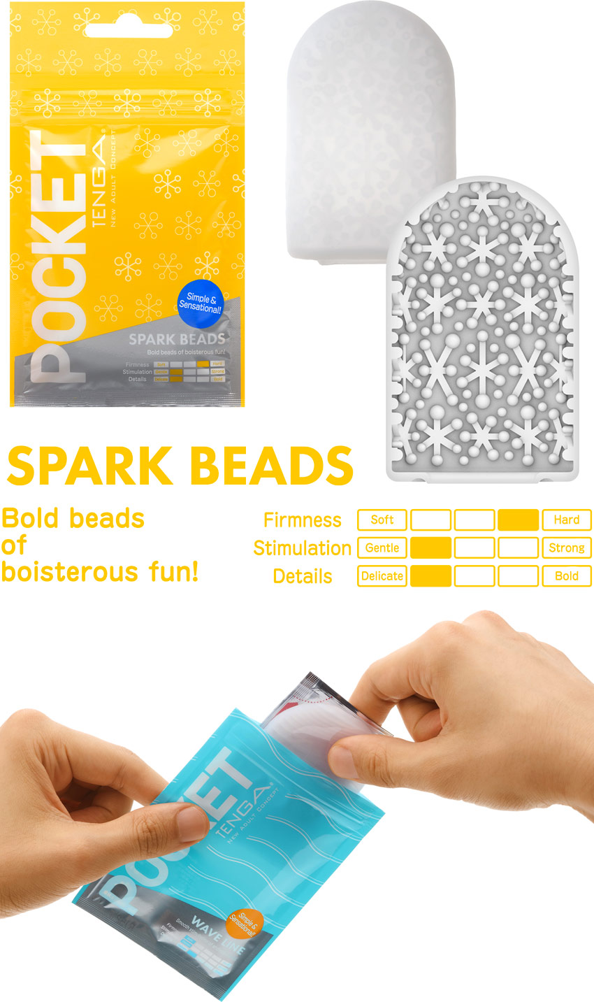 Tenga Pocket Masturbator - Spark Beads