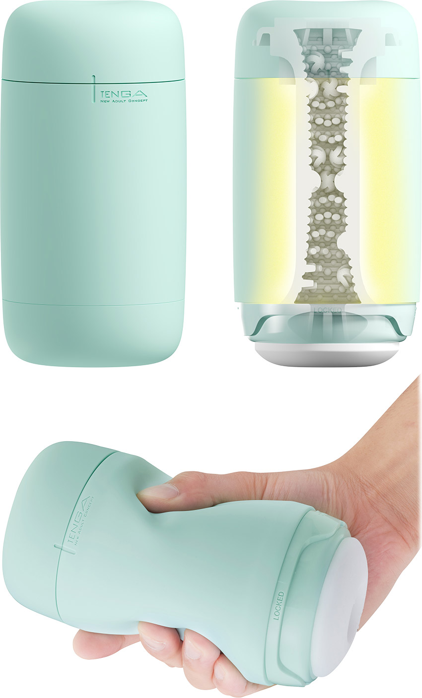 Tenga Puffy wiederverwendbarer Masturbator - Mint Green