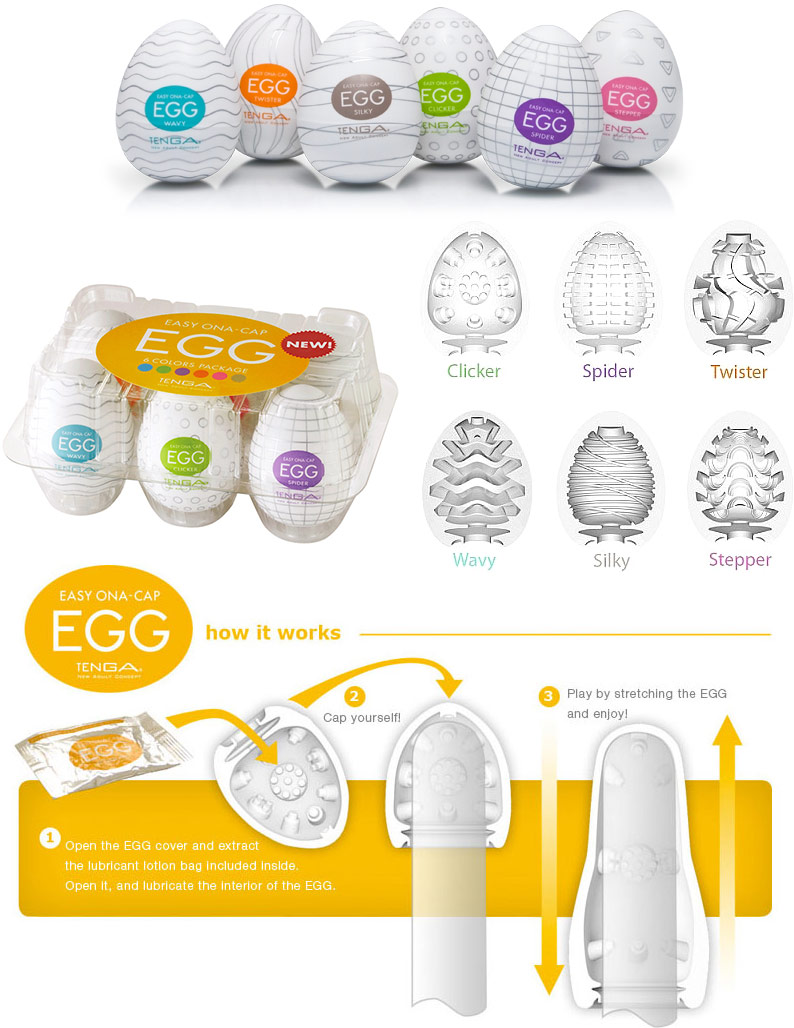 Tenga Eggs Masturbators - Combo Pack 1 (pack of 6)