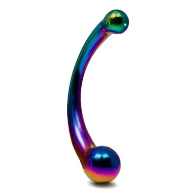 The Rainbow Curvy | Godemichet en métal double extrémités