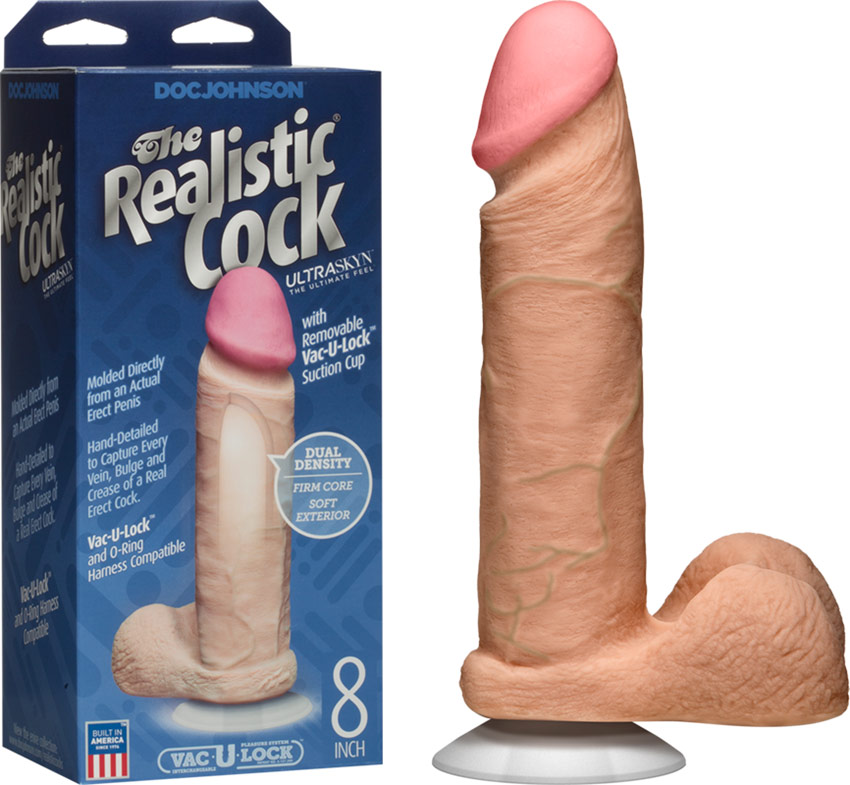 Doc Johnson Realistic Cock UltraSkyn realistic dildo - Beige - 19 cm