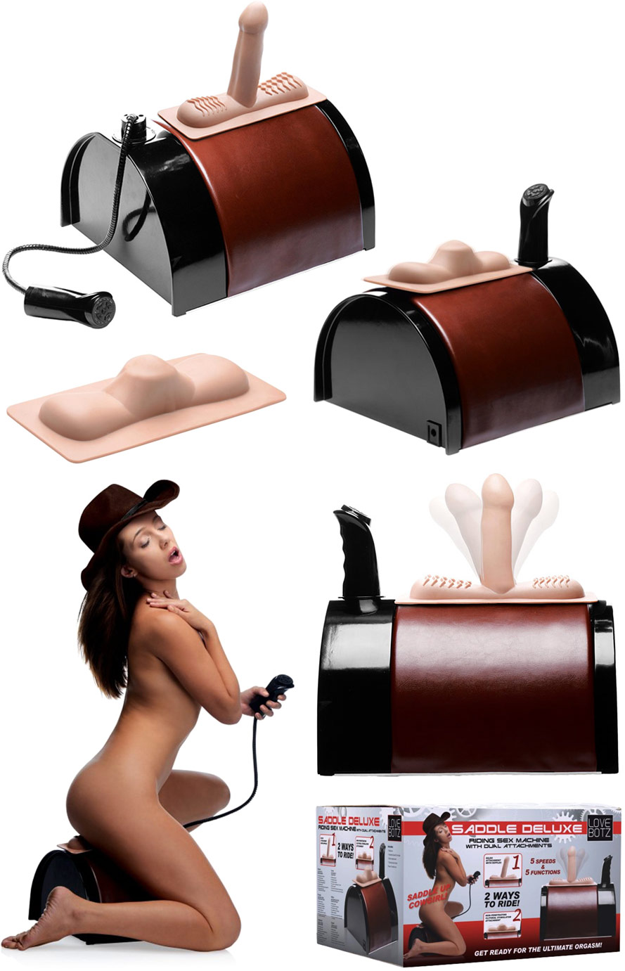 The Saddle Deluxe Sex Machine (with 2 attachments)