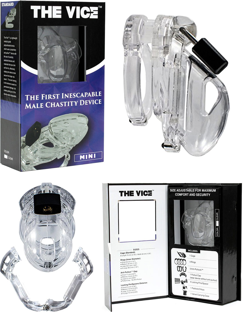 The Vice Mini V2 chastity cage - See-through