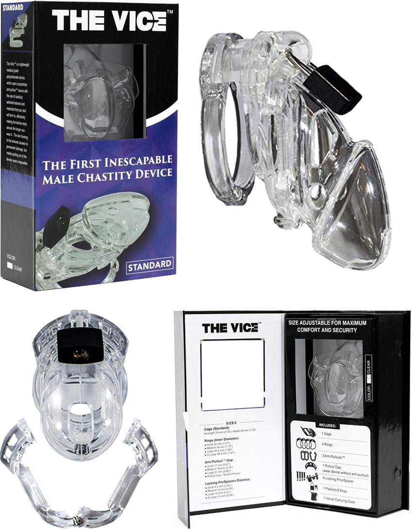 The Vice Standard chastity cage - See-through