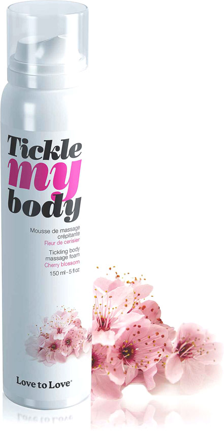 Schiuma da massaggio scoppiettante Tickle My Body - Fiori di ciliegio