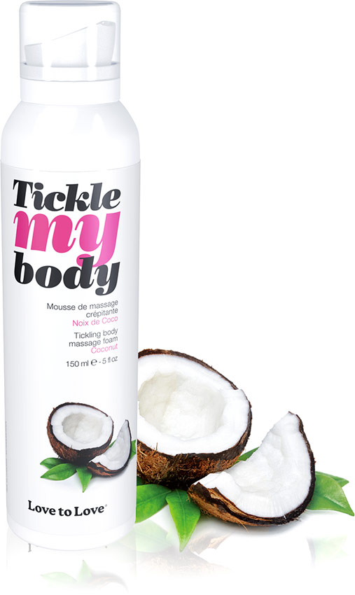 Mousse de massage crépitante Tickle My Body - Noix de coco