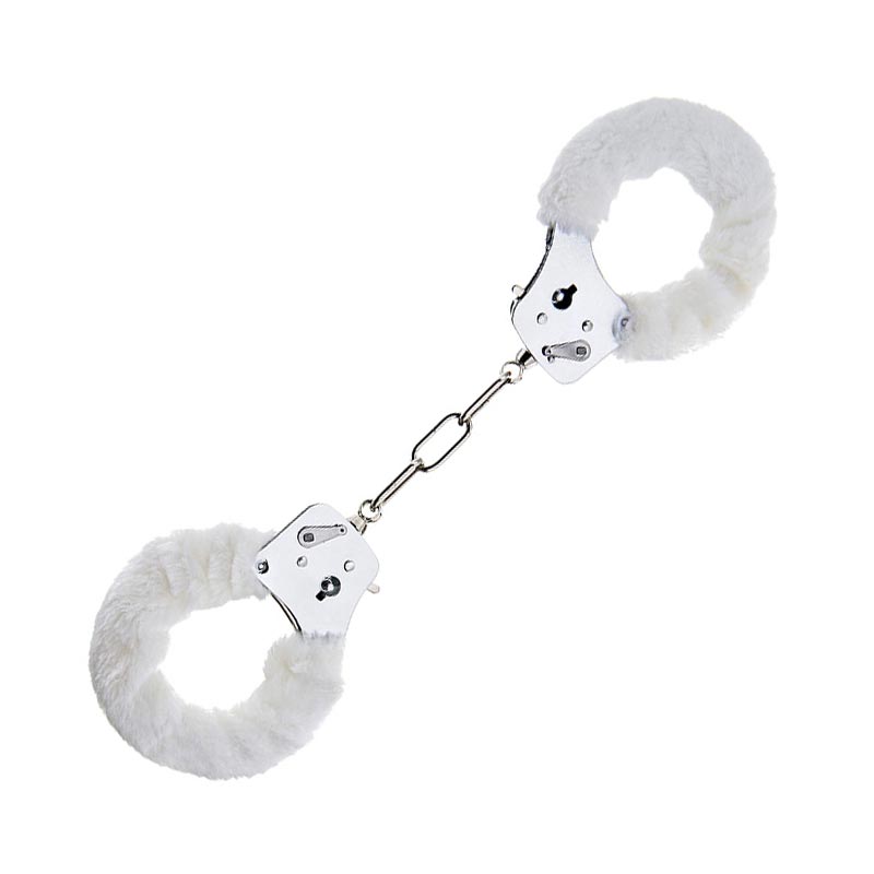 Handschellen mit Fell - Weiss