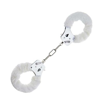 Handschellen mit Fell - Weiss