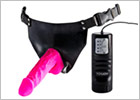 ToyJoy Pink PowerGirl vibrating strap-on