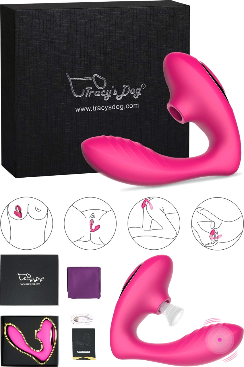 Tracy's Dog Dual - Stimulateur vaginal et clitoridien - Rose