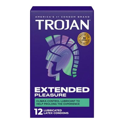 Trojan Extended | Préservatif en latex avec lubrifiant retardant