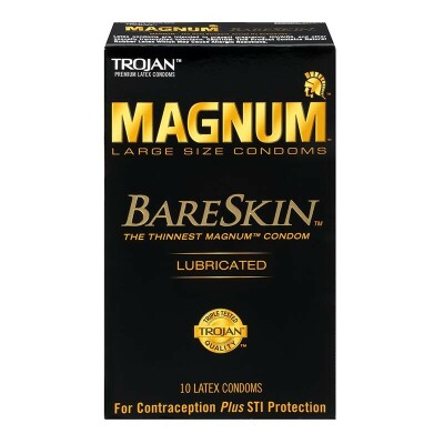 Trojan Magnum BareSkin | Grosses Kondom | 10 Stücke
