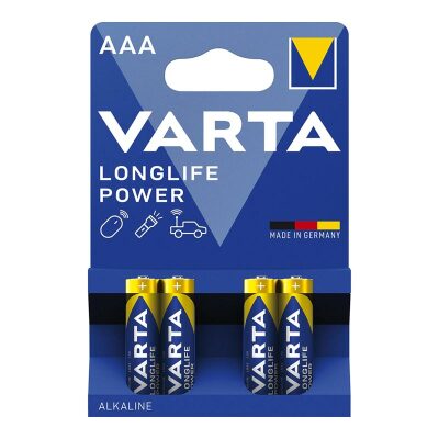 Varta Long Life Power |AAA LR3 Alkalibatterie |Packung mit 4 Batterien