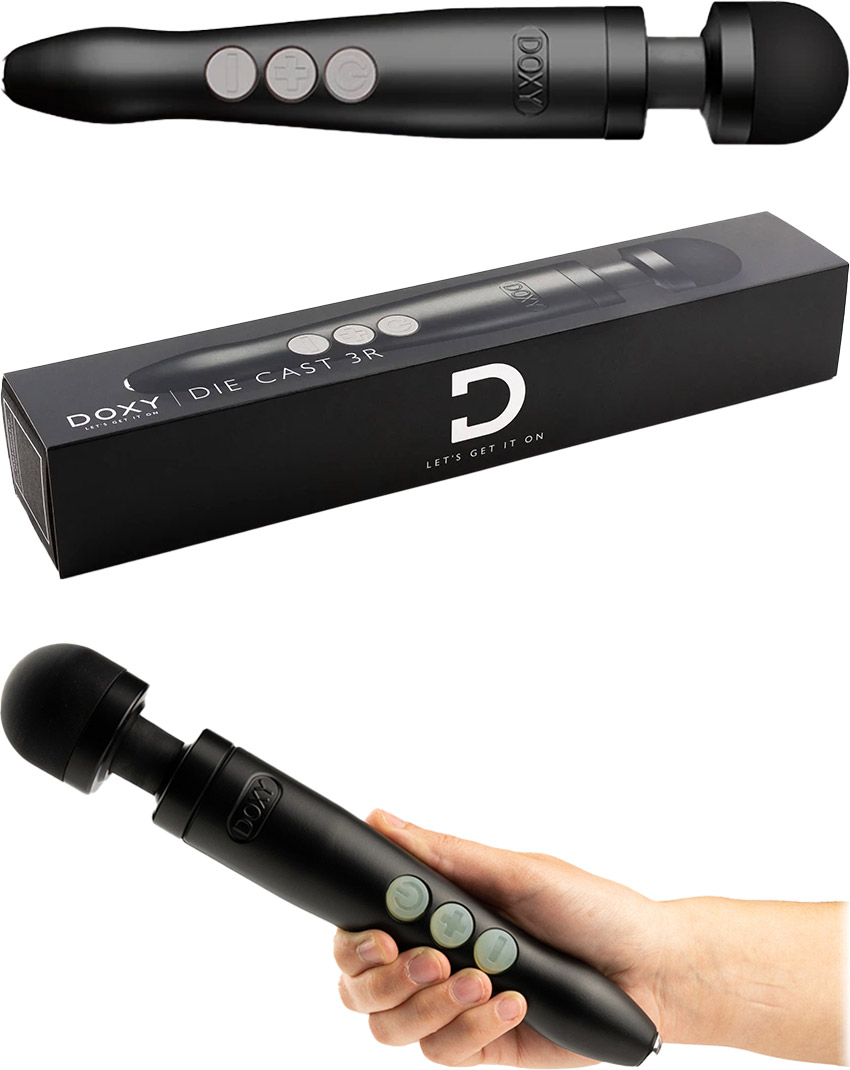 Vibromasseur ultra-puissant et rechargeable DOXY Die Cast 3R - Noir