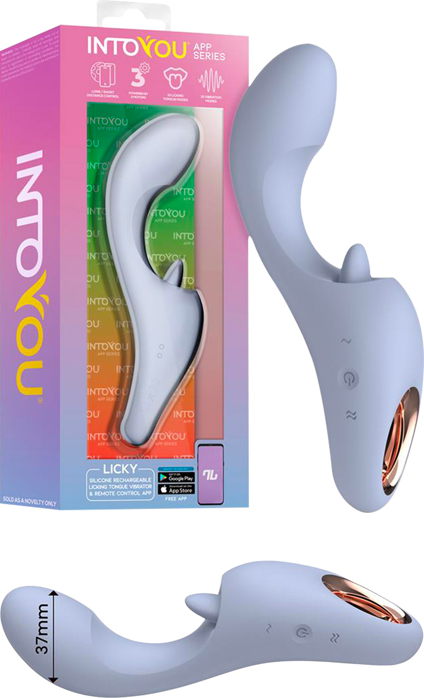 Into You Licky Vibrator - Hellblau