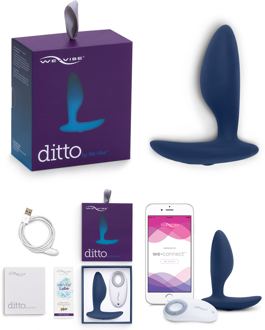 We-Vibe Ditto vibrating connected anal plug - Blue