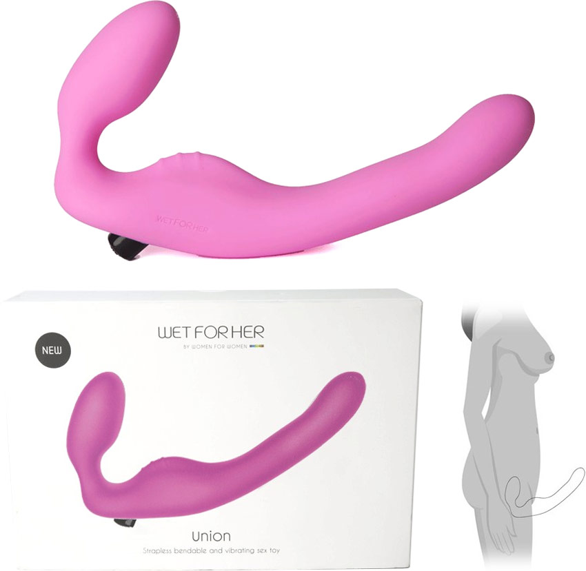 Wet For Her Union Strapless bendable & vibranting sex toy