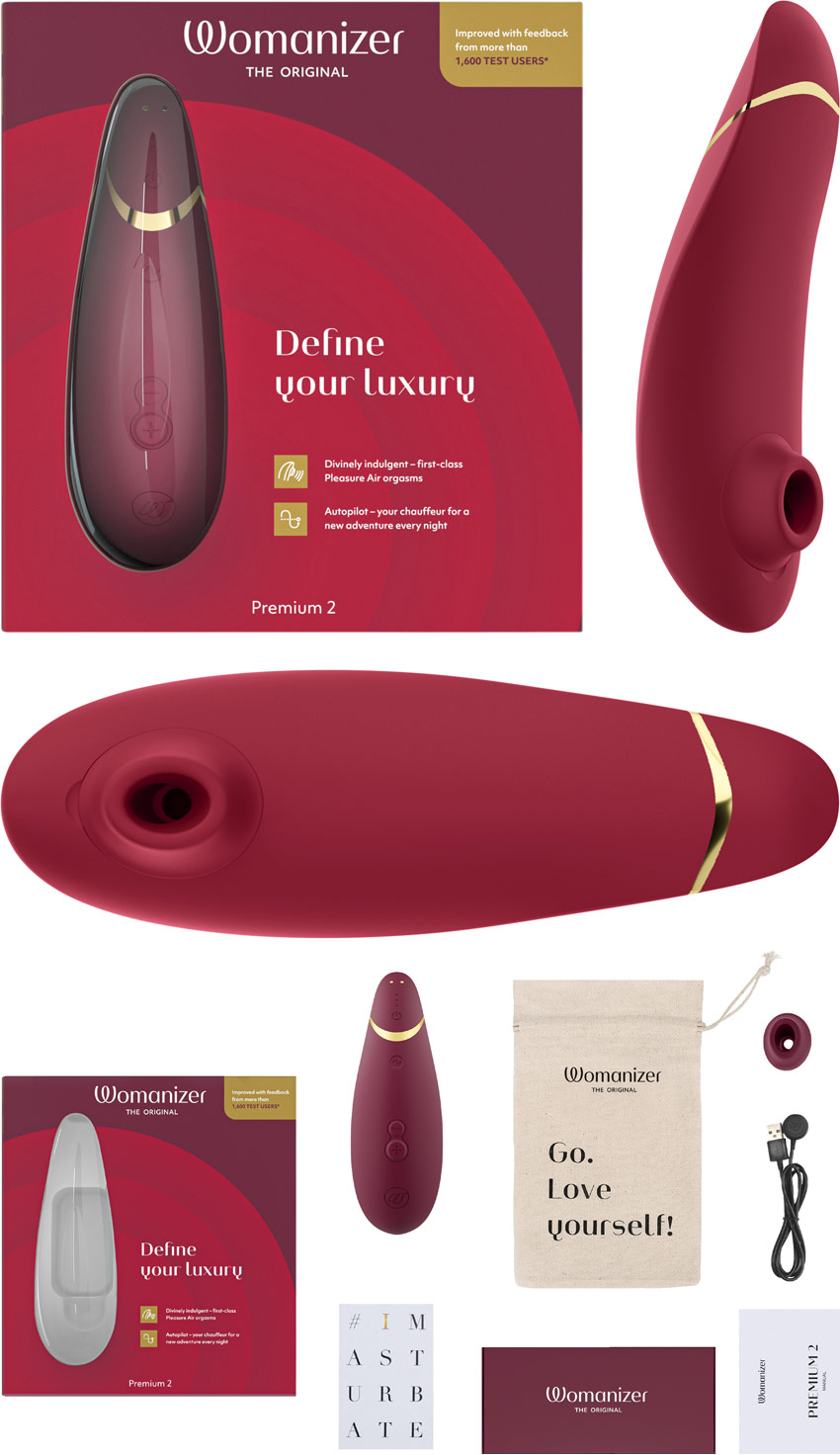 Womanizer Premium 2 - Klitoris Stimulator - Rot