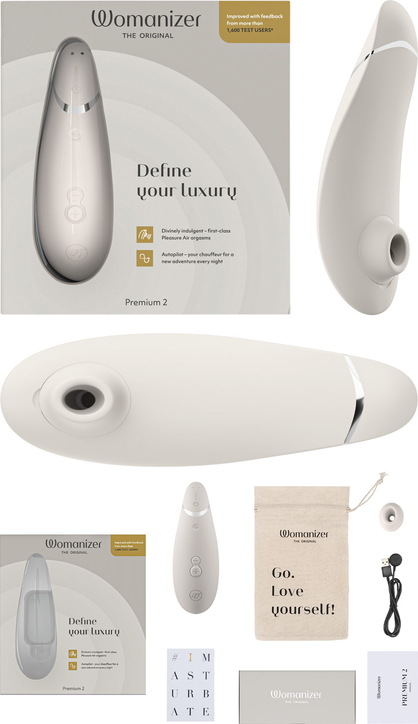 Womanizer Premium 2 | Clitoral stimulator | Grey