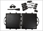 Bondage board with BDSM restraints and accessories
