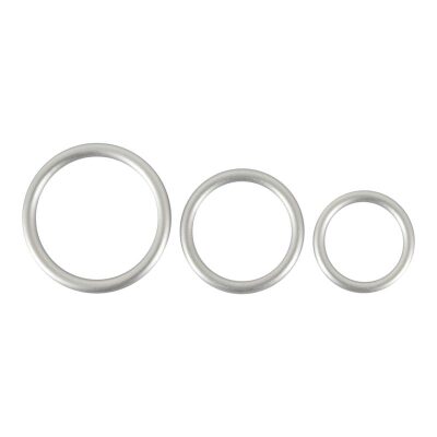 You2Toys Metallic Silicone Cock Rings | 3 silberne Silikonringe