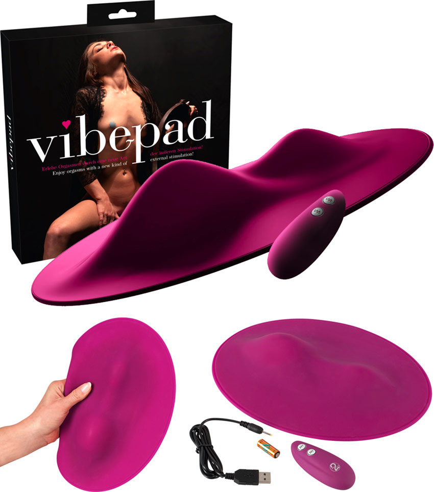 Vibepad vibrating and stimulating support for women