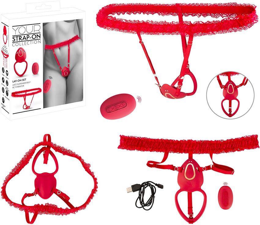 Your Strap-on Collection Lay-on Set Klitorisstimulator - Rot